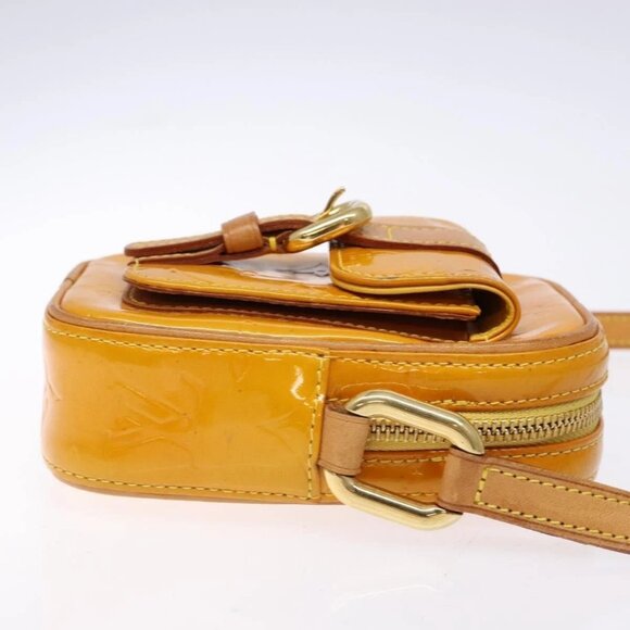 LOUIS VUITTON Monogram Vernis Christie PM Shoulder Bag Jaune M91110 Auth ep10365 - Picture 3 of 16